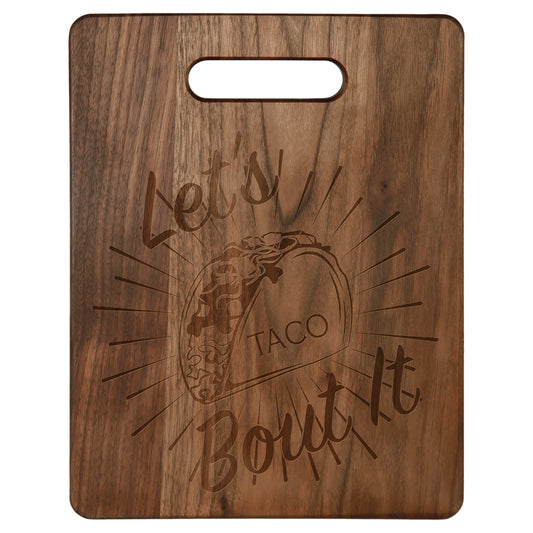 Rectangular Walnut Cutting Board with Handle Cutout