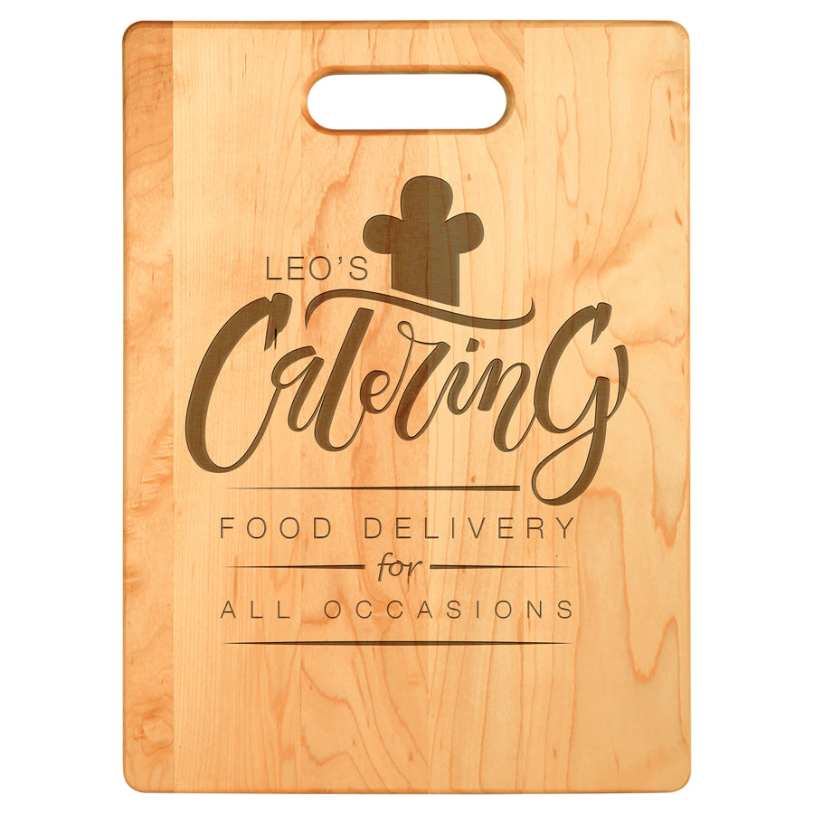 Rectangular Maple Cutting Board with Handle Cutout