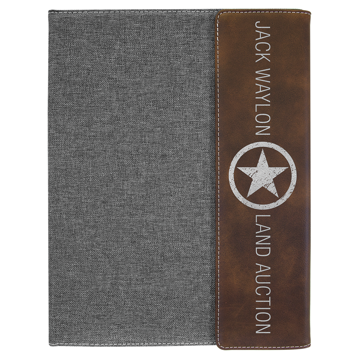 9 1/2" x 12" Leatherette and Canvas Folio