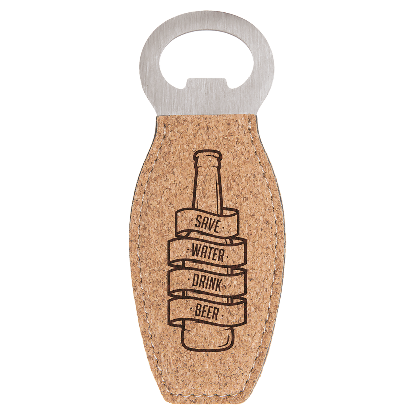 Leatherette Bottle Opener with Magnet