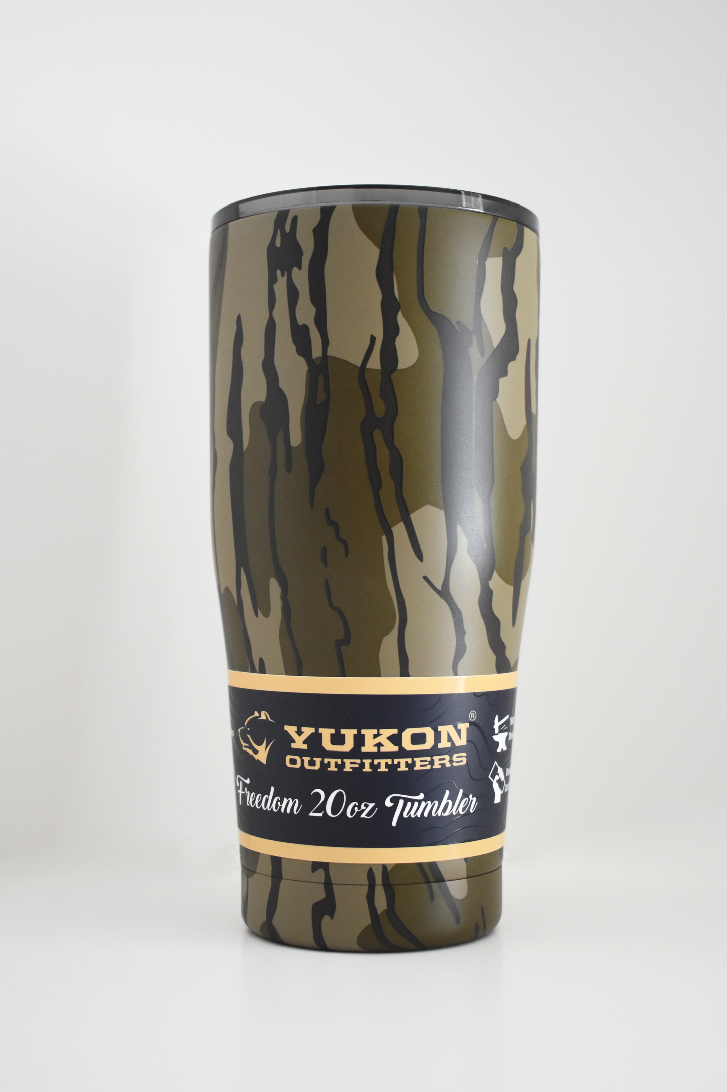 Yukon Outfitters 20 oz. Mossy Oaks Camo Vacuum Insulated Tumbler w/Clear Lid