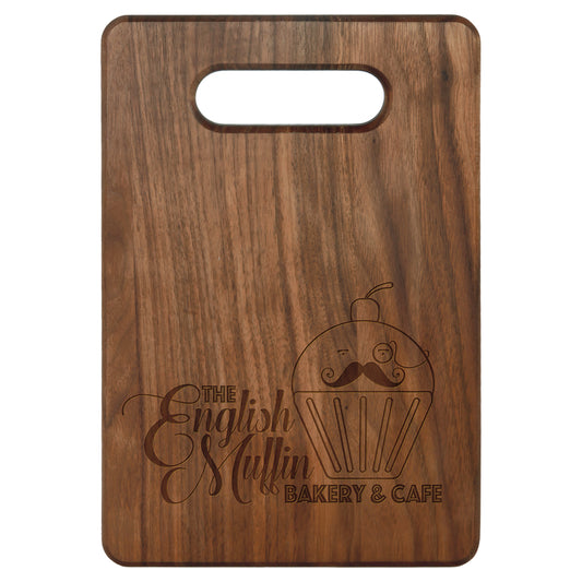 Rectangular Walnut Cutting Board with Handle Cutout