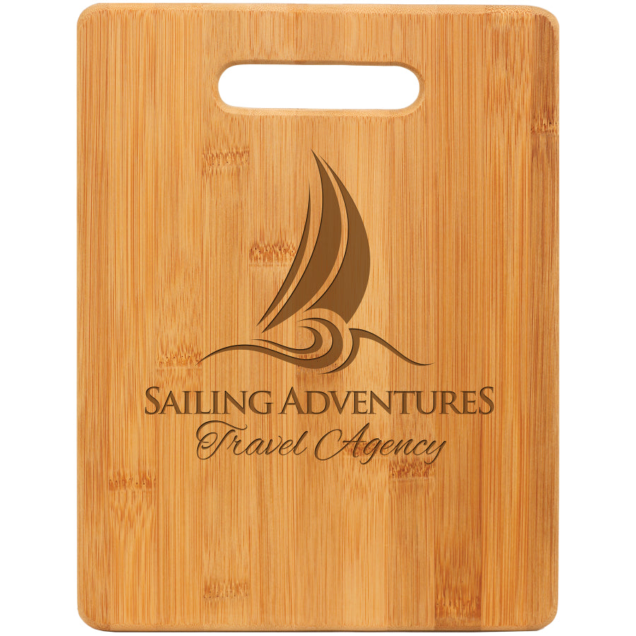 Rectangular Bamboo Cutting Board with Handle Cutout