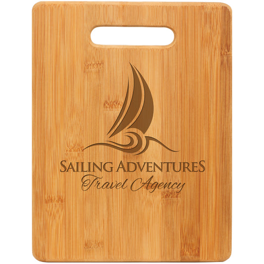 Rectangular Bamboo Cutting Board with Handle Cutout