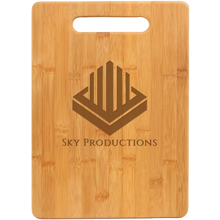 Rectangular Bamboo Cutting Board with Handle Cutout