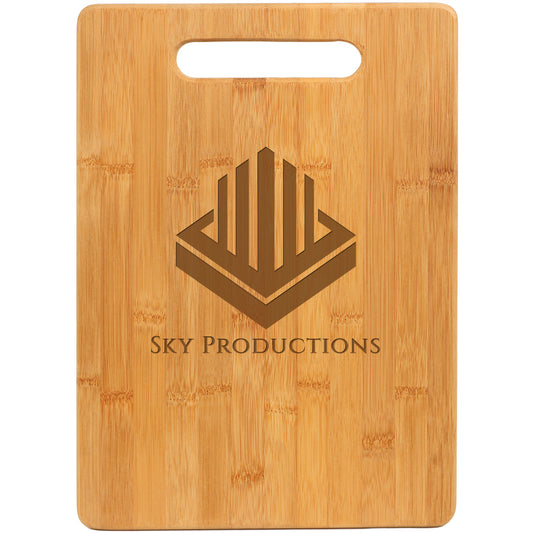 Rectangular Bamboo Cutting Board with Handle Cutout