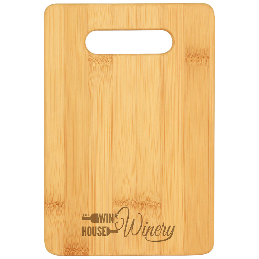 Rectangular Bamboo Cutting Board with Handle Cutout