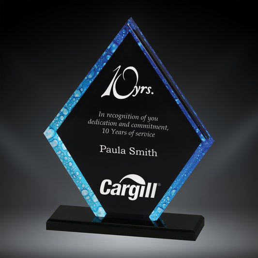 Pentagon Acrylic Award with Black Base