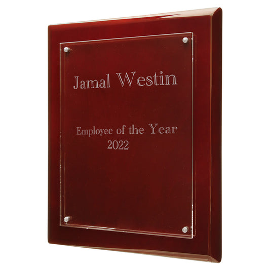 Rosewood Piano Finish Floating Acrylic Plaque