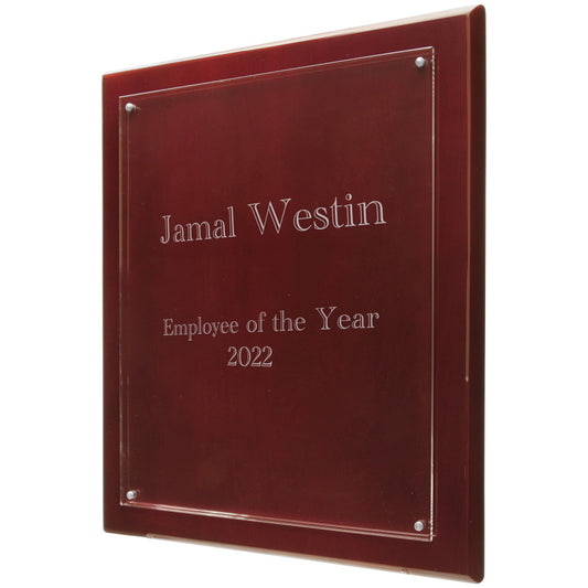 Rosewood Piano Finish Floating Acrylic Plaque