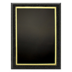 Faux Granite Plaque with Gold on Black Plate