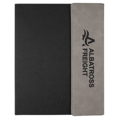 9 1/2" x 12" Leatherette and Canvas Folio