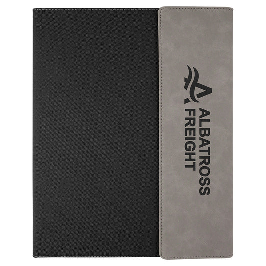 9 1/2" x 12" Leatherette and Canvas Folio
