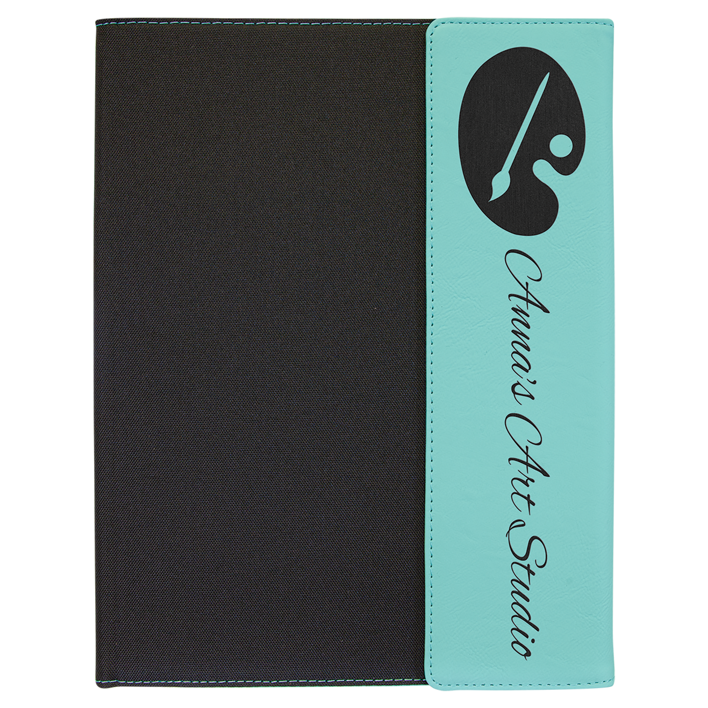9 1/2" x 12" Leatherette and Canvas Folio