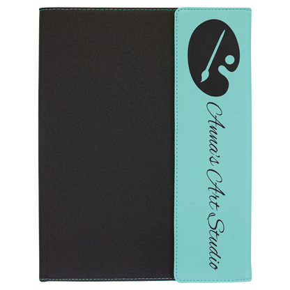 9 1/2" x 12" Leatherette and Canvas Folio