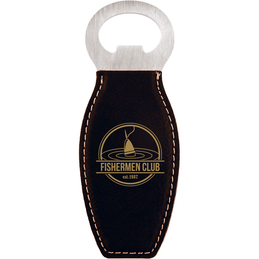 Leatherette Bottle Opener with Magnet
