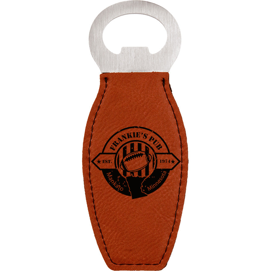 Leatherette Bottle Opener with Magnet