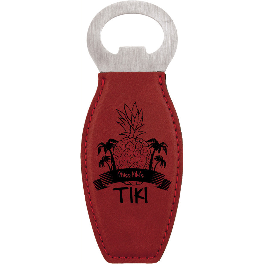 Leatherette Bottle Opener with Magnet