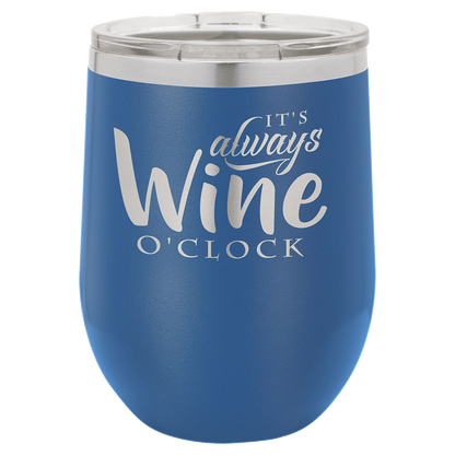 Polar Camel 12 oz. Vacuum Insulated Stemless Wine Tumbler w/Lid